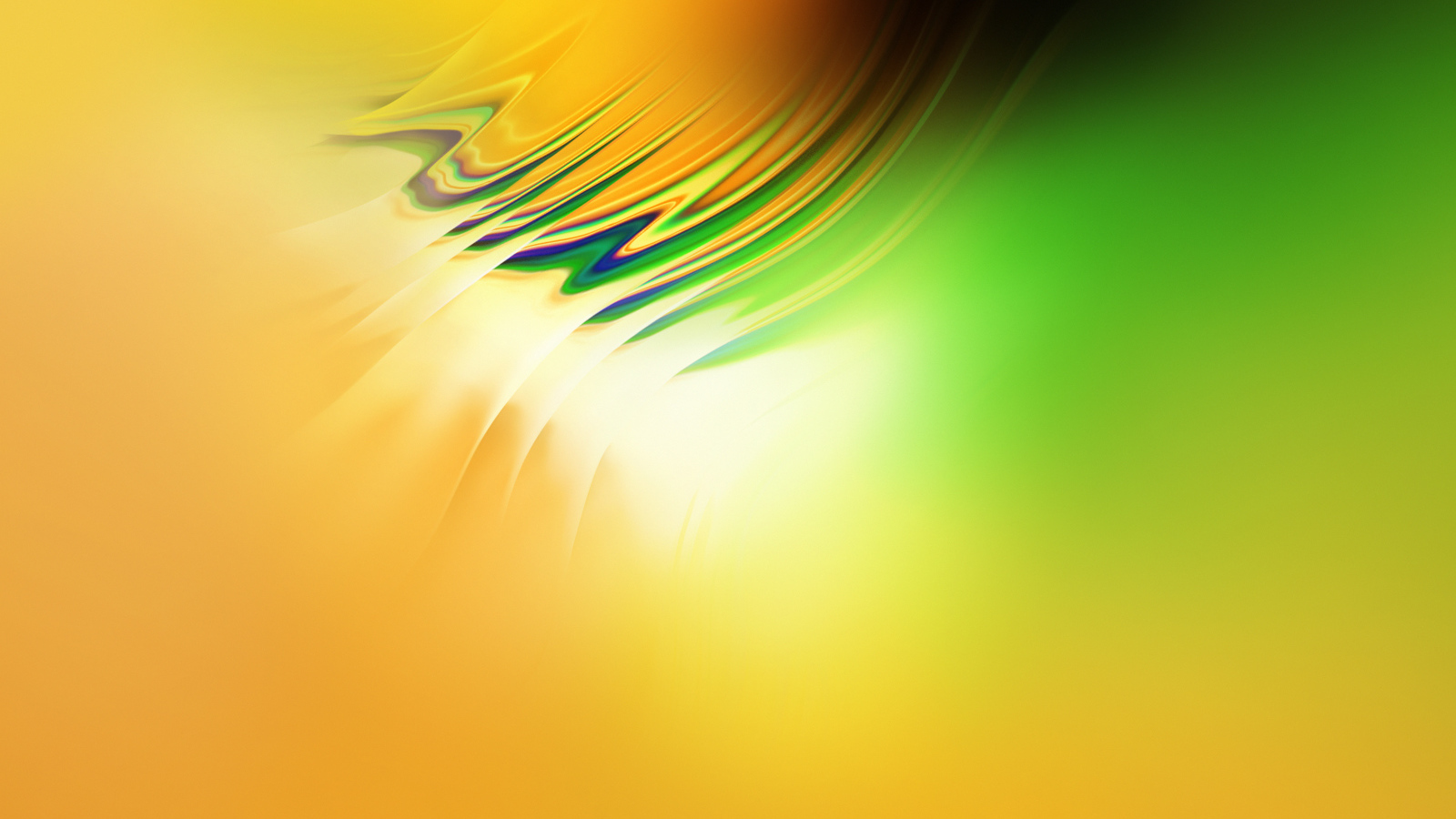 Желтый фон с размытыми волнами 