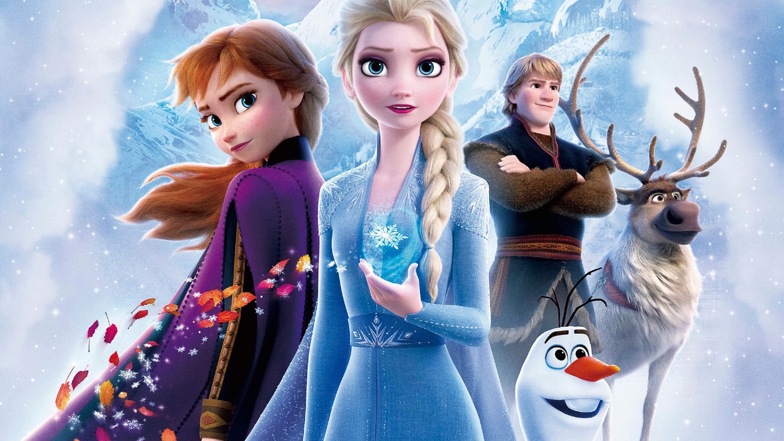 Beautiful poster of the new cartoon Frozen 2