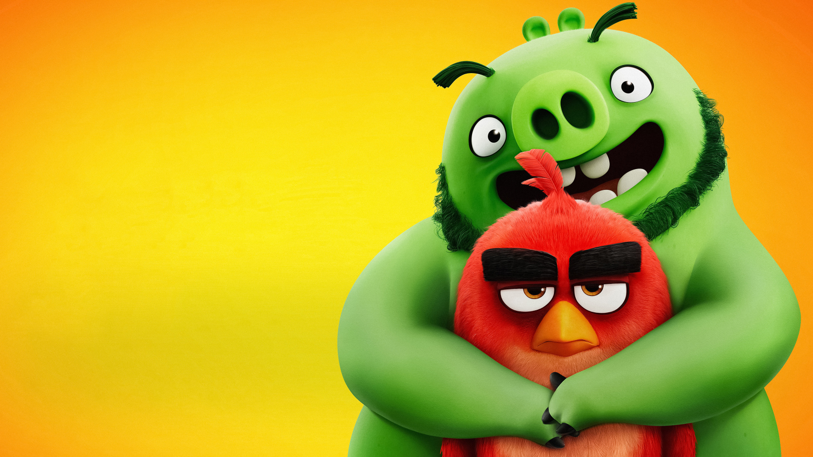 Leonard and Red Angry Birds 2 cartoon characters in the movie