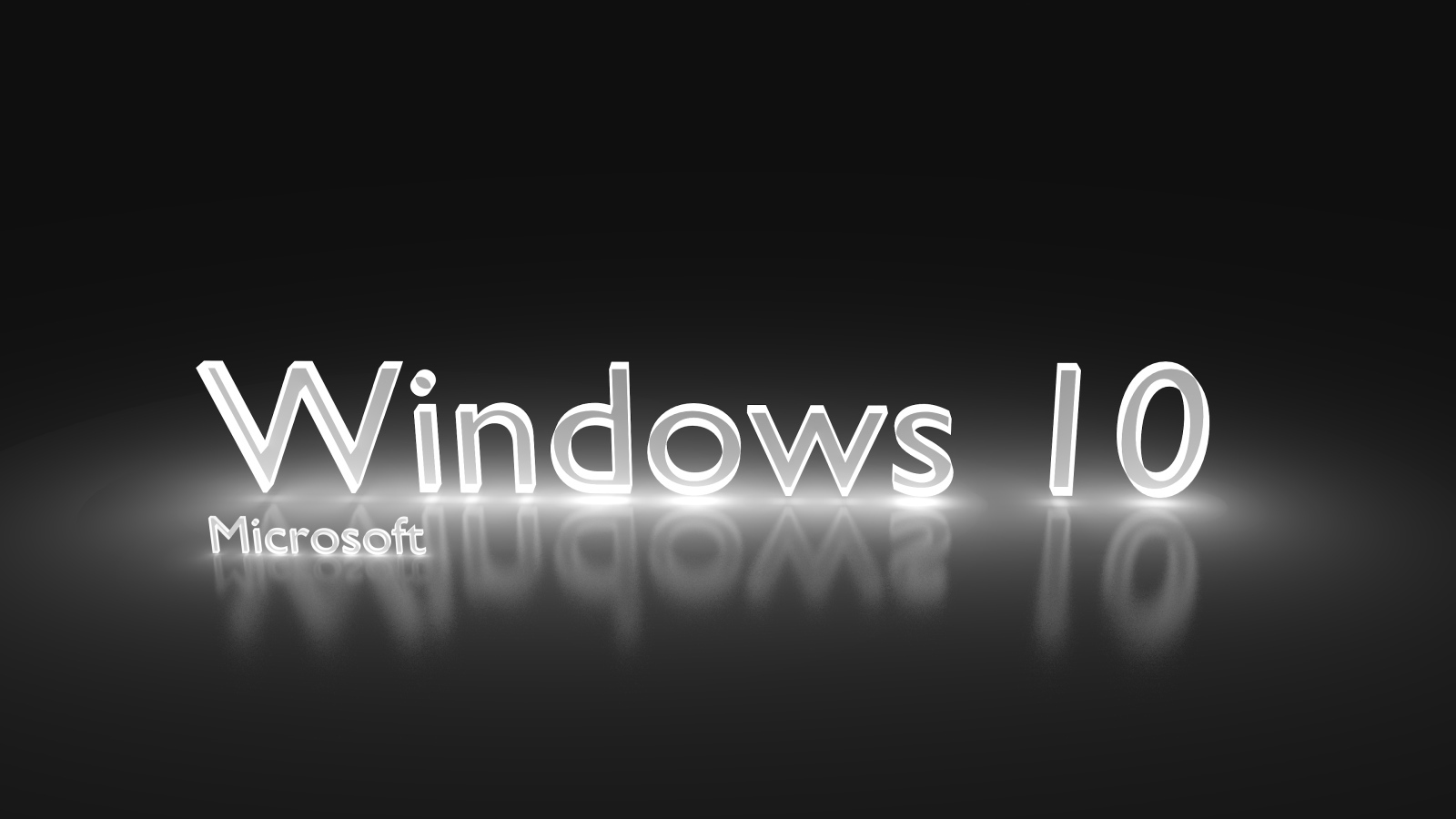 Надпись операционной системы Windows 10 на сером фоне