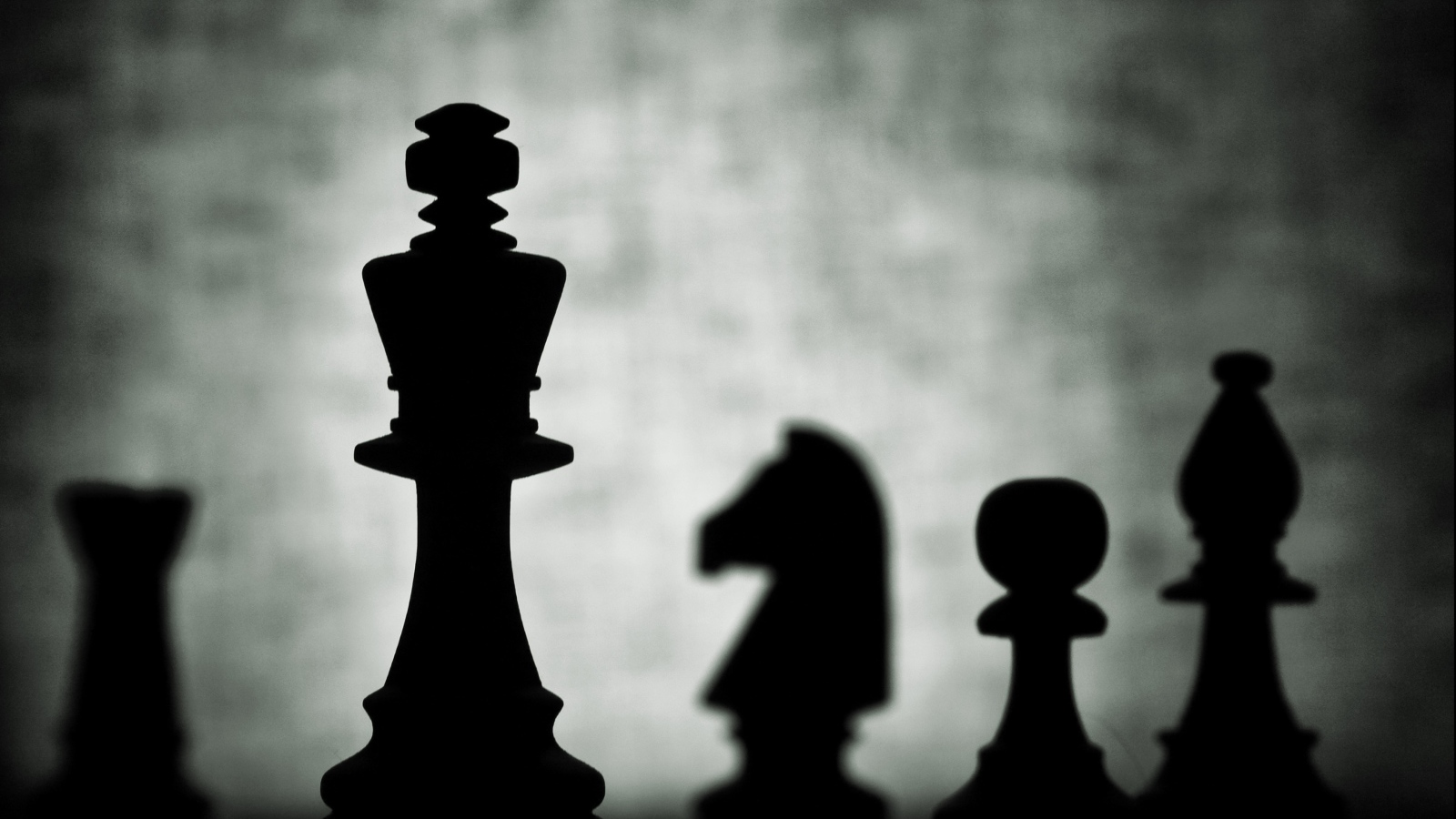 Силуэты шахмат на доске