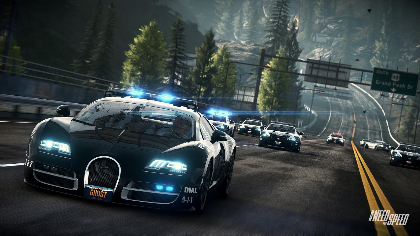 Полицейский Bugatti Veyron игра Need For Speed 