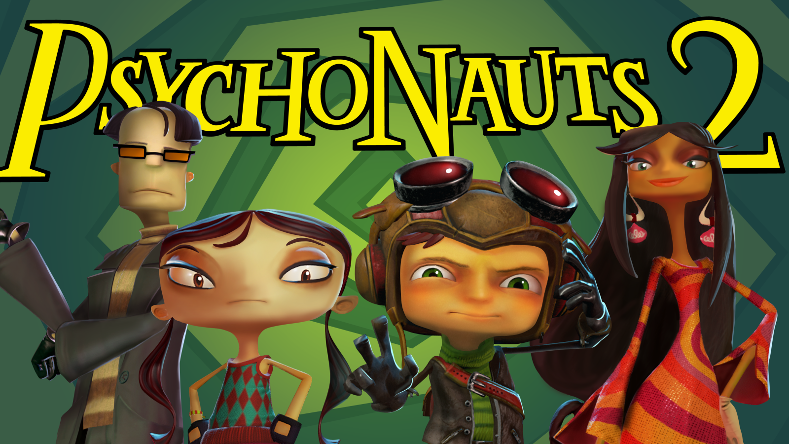 Постер с главными героями игры Psychonauts 2, 2019 года