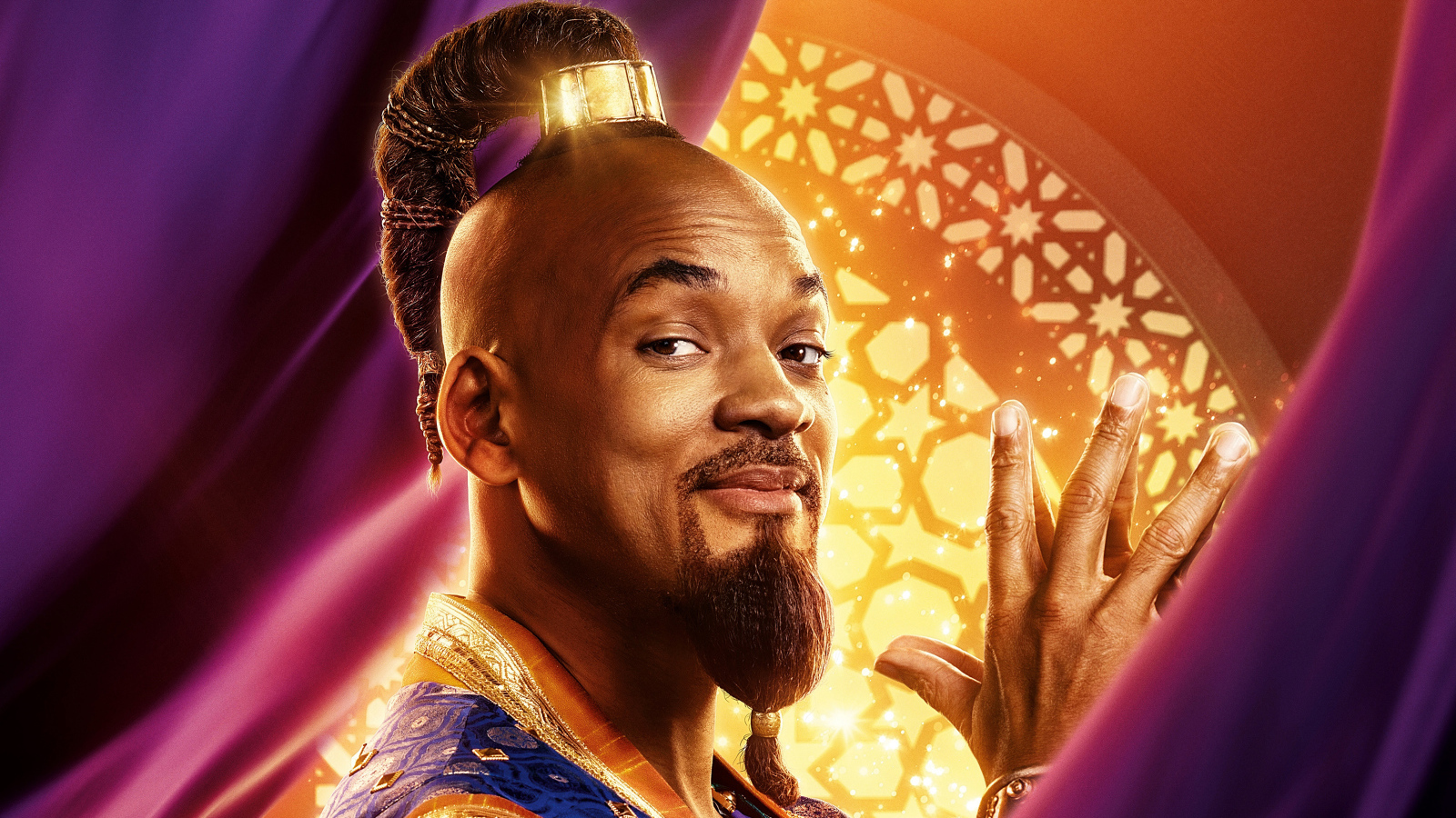 Актер Уилл Смит в роли Джина фильм Аладдин, 2019