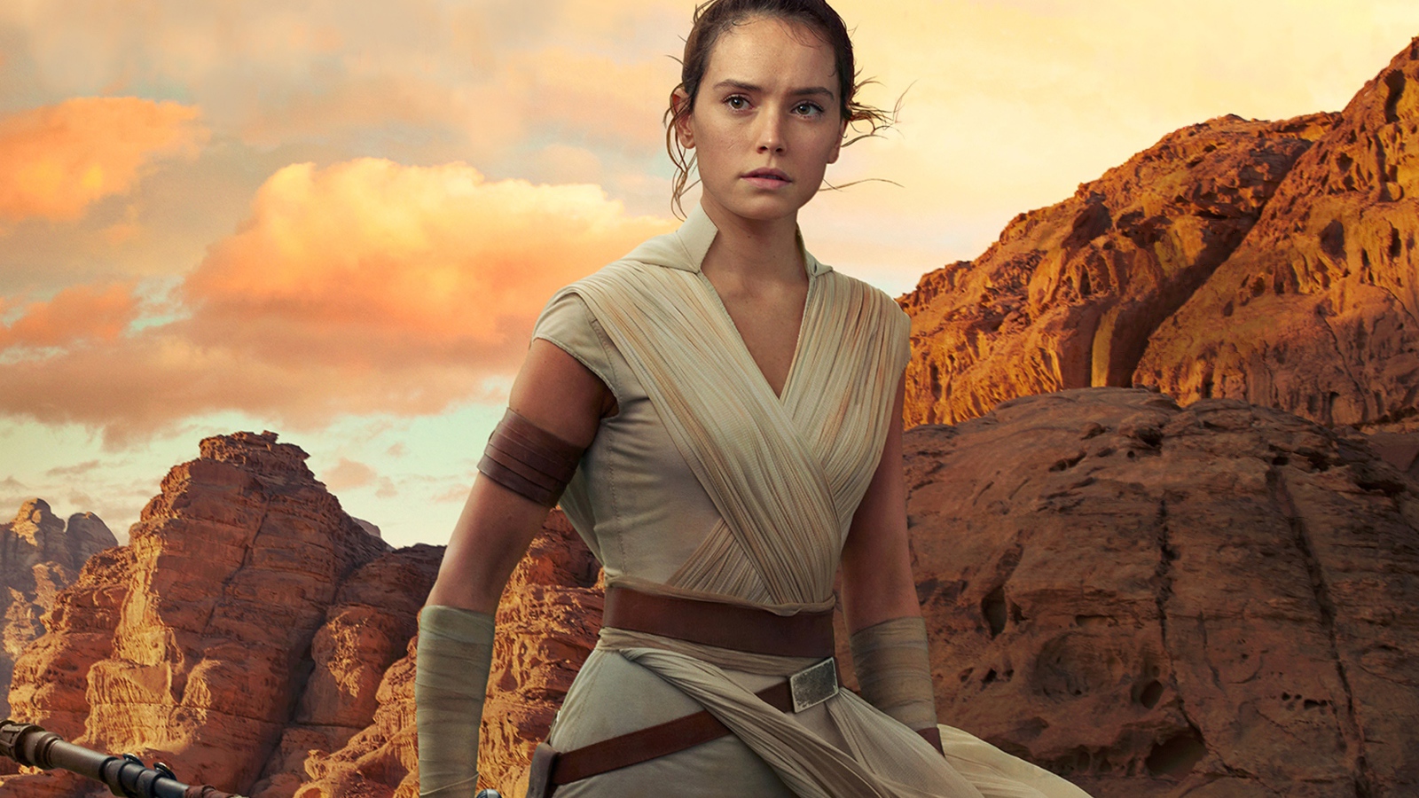 Актриса Дейзи Ридли в фильме Звёздные войны: Эпизод IX, 2019 года
