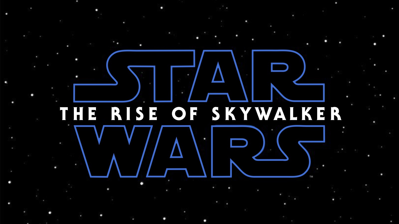 Логотип фильма Звёздные войны: Эпизод IX на черном фоне
