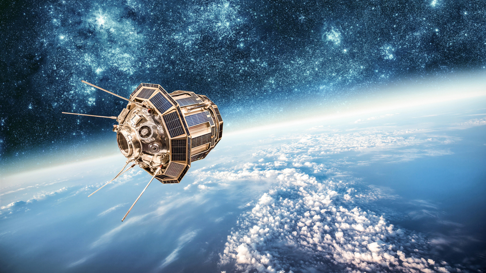 Satellite travels the vast expanses of space