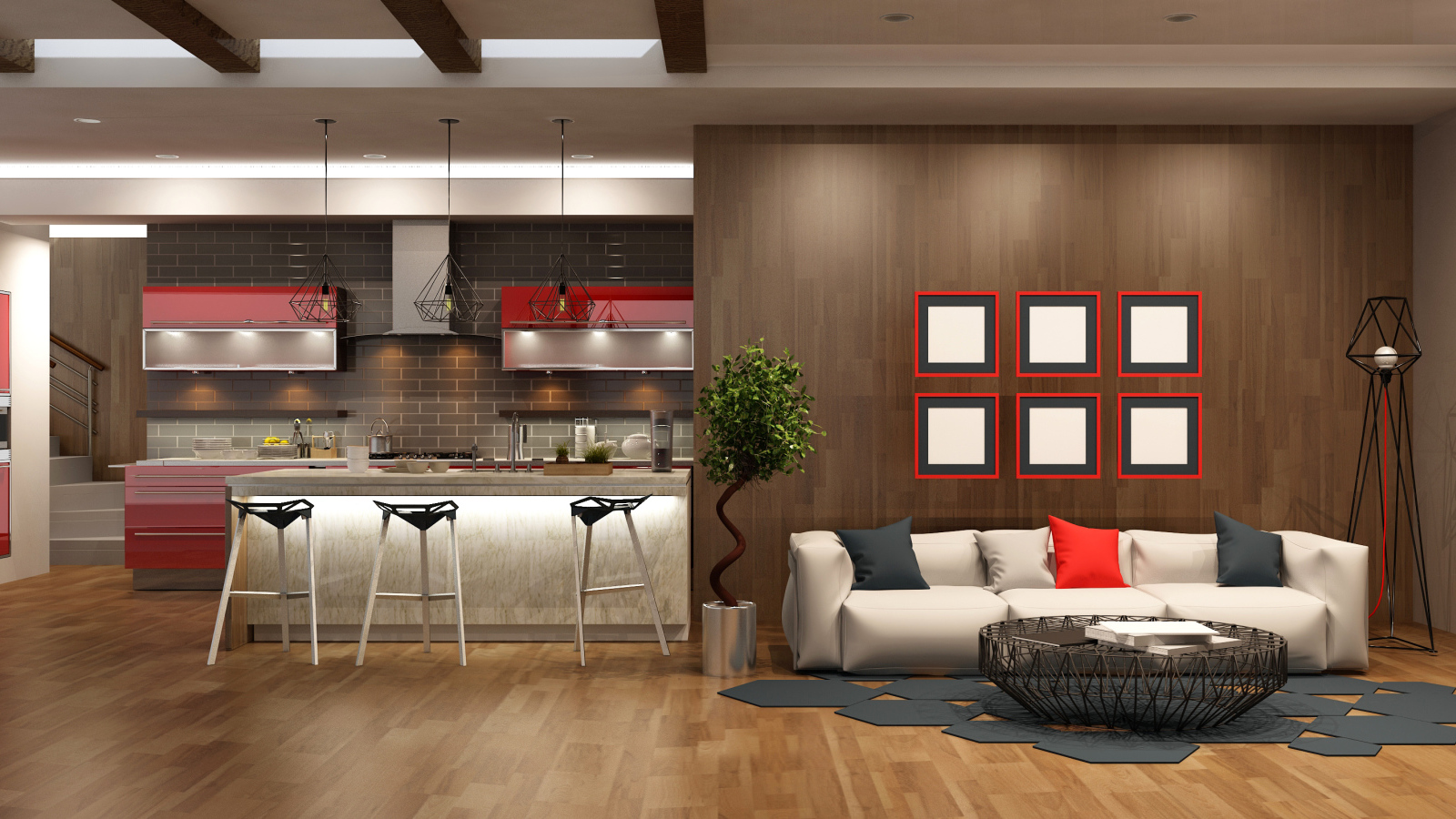 Квартира студия в стиле минимализм