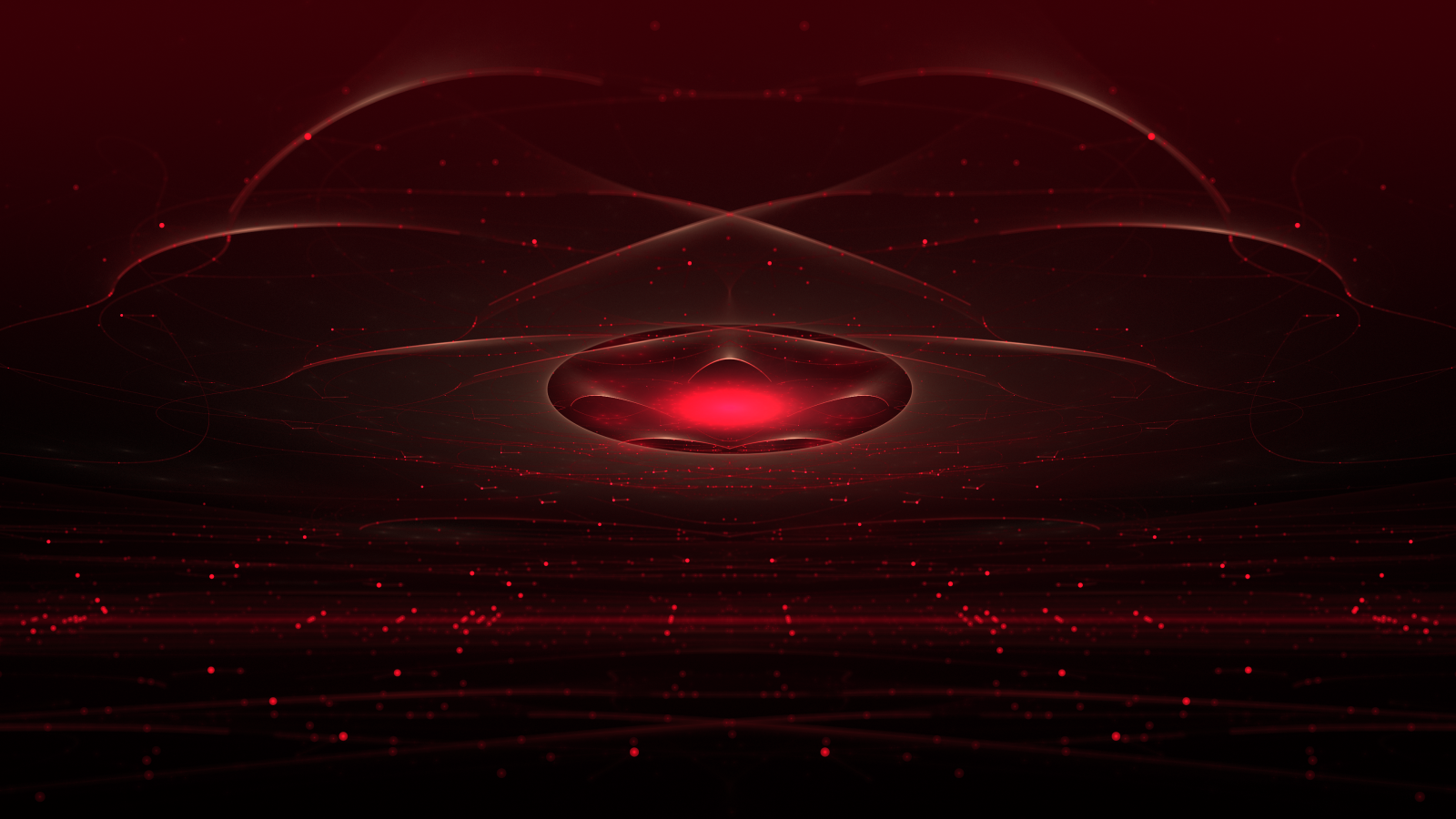 Большой красный овал над лазерным полем