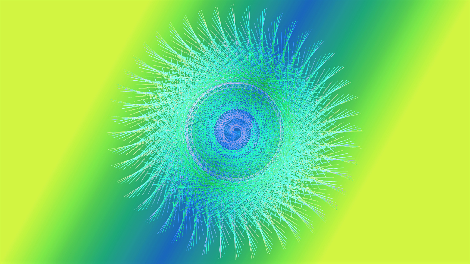 Голубая абстрактная спираль на разноцветном фоне