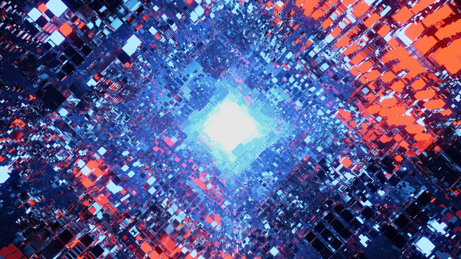 Разноцветный абстрактный рисунок с яркой вспышкой