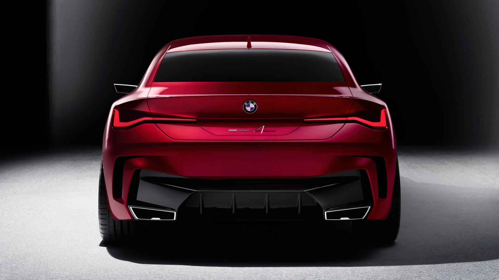 Автомобиль BMW Concept 4, 2019 года вид сзади