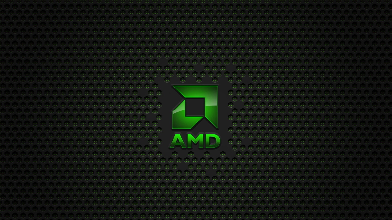 AMD green icon on a mesh background