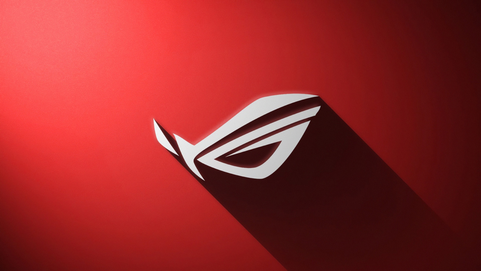 ASUS ROG logo on a red background