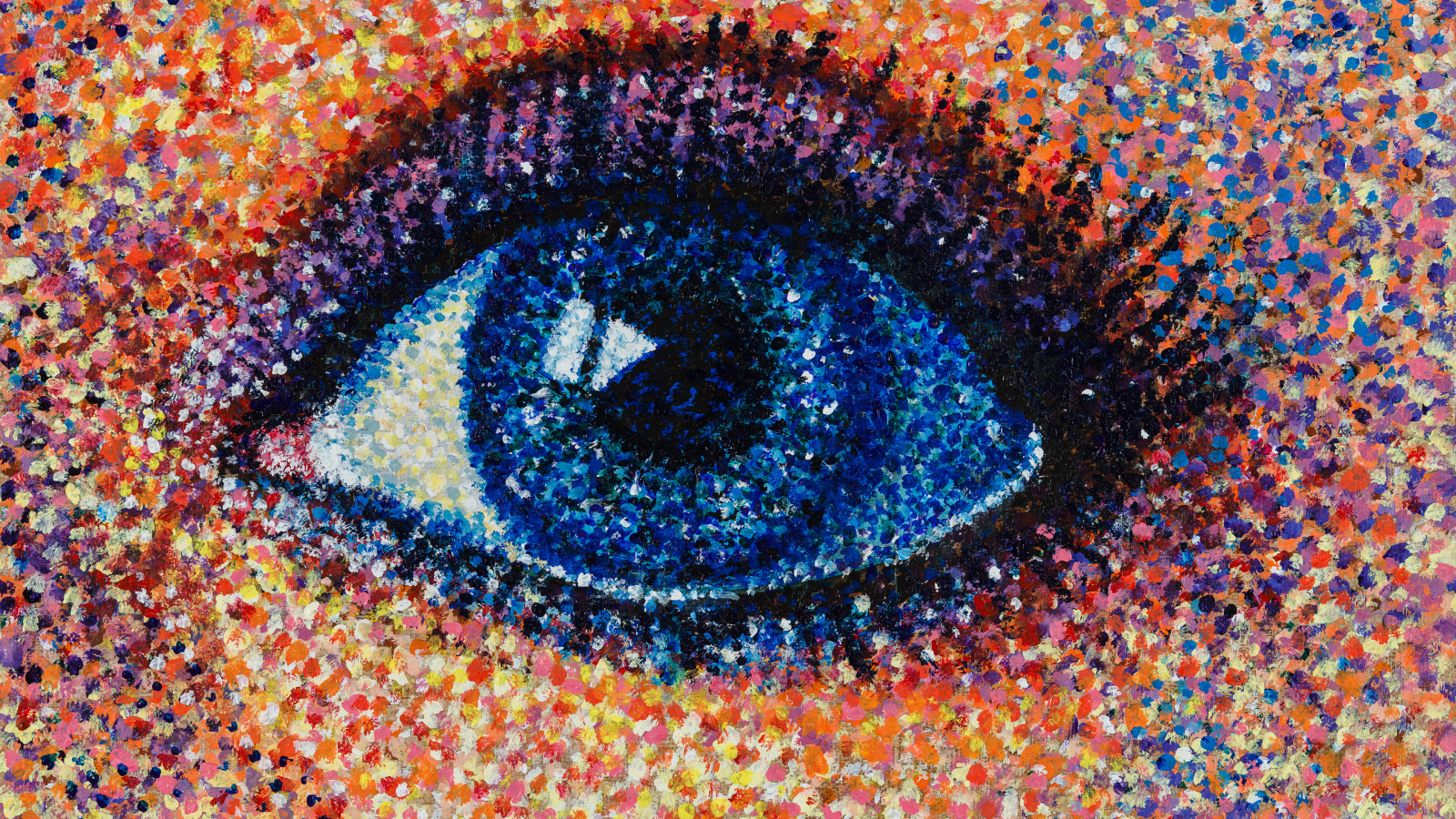 Нарисованный краской глаз девушки