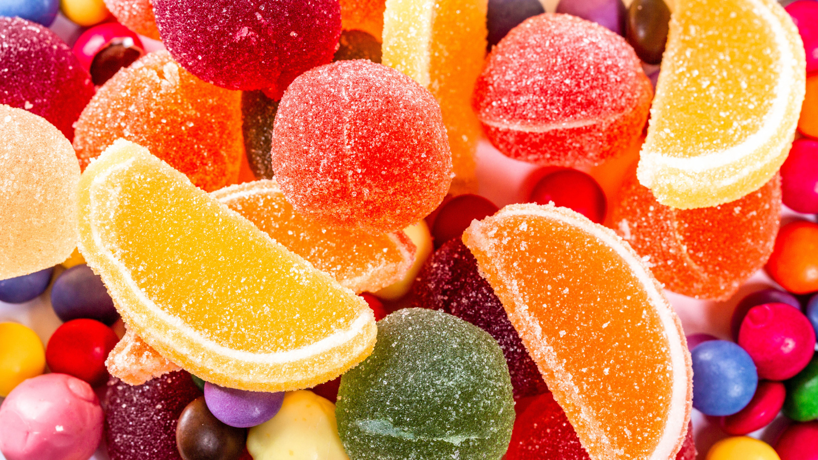 Разноцветный сладкий мармелад крупным планом