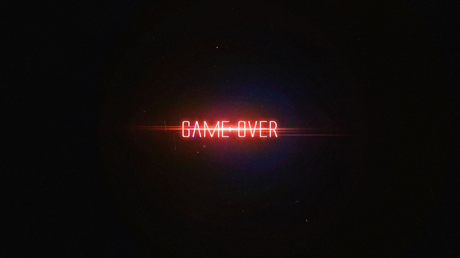 Надпись Game Over на черном фоне