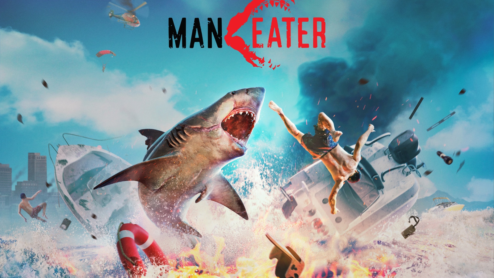 Maneater video game poster, 2020