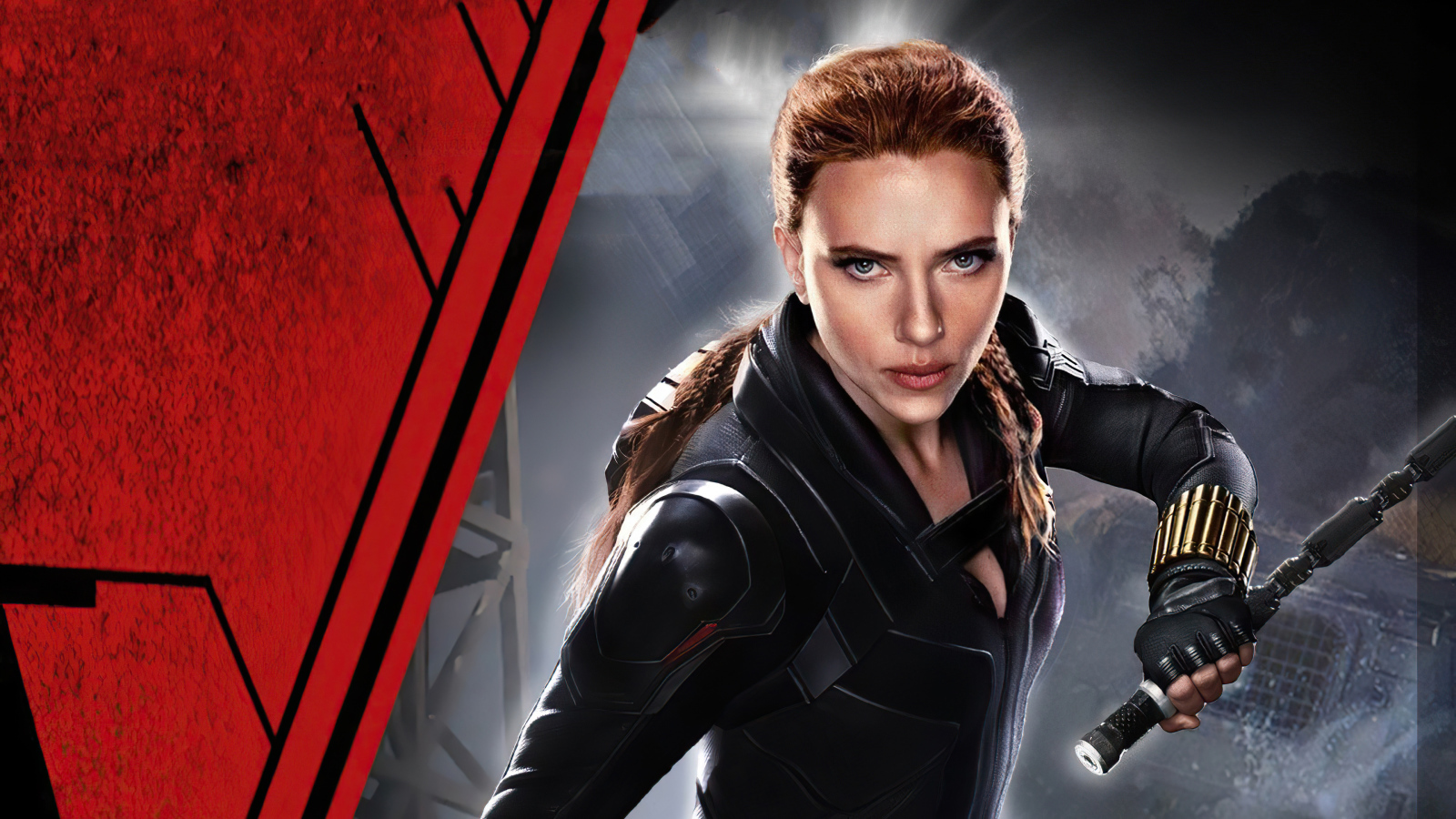 Actress Scarlett Johansson the main character of the film Black Widow