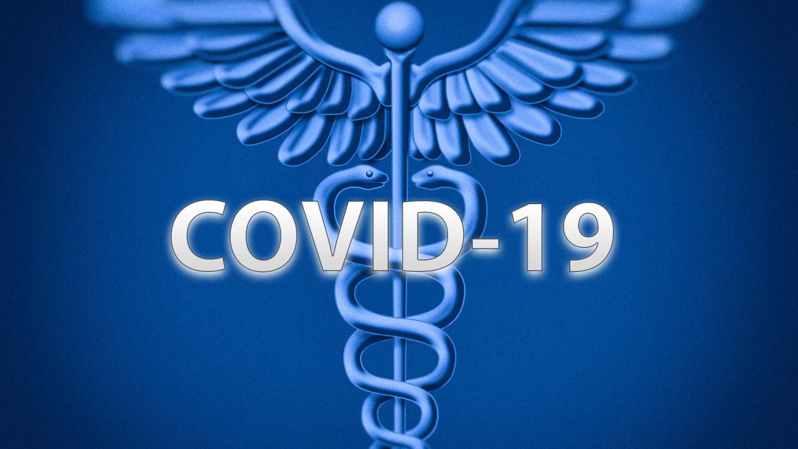 Надпись коронавирус covid-19 на синем фоне