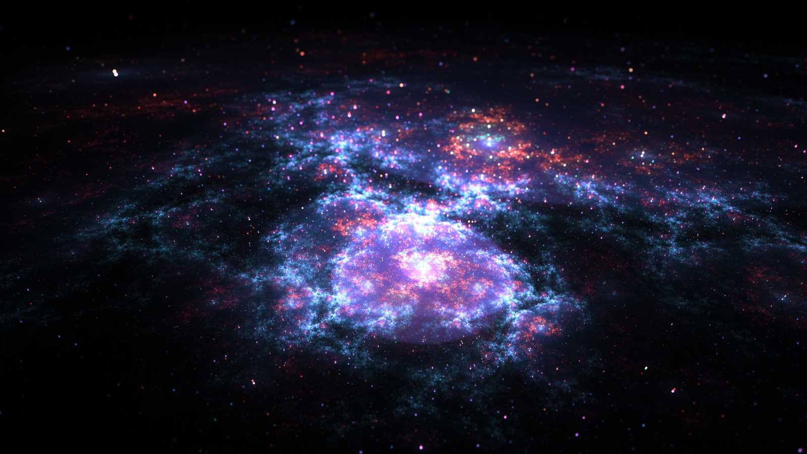 Вид на бескрайний ночной космос 