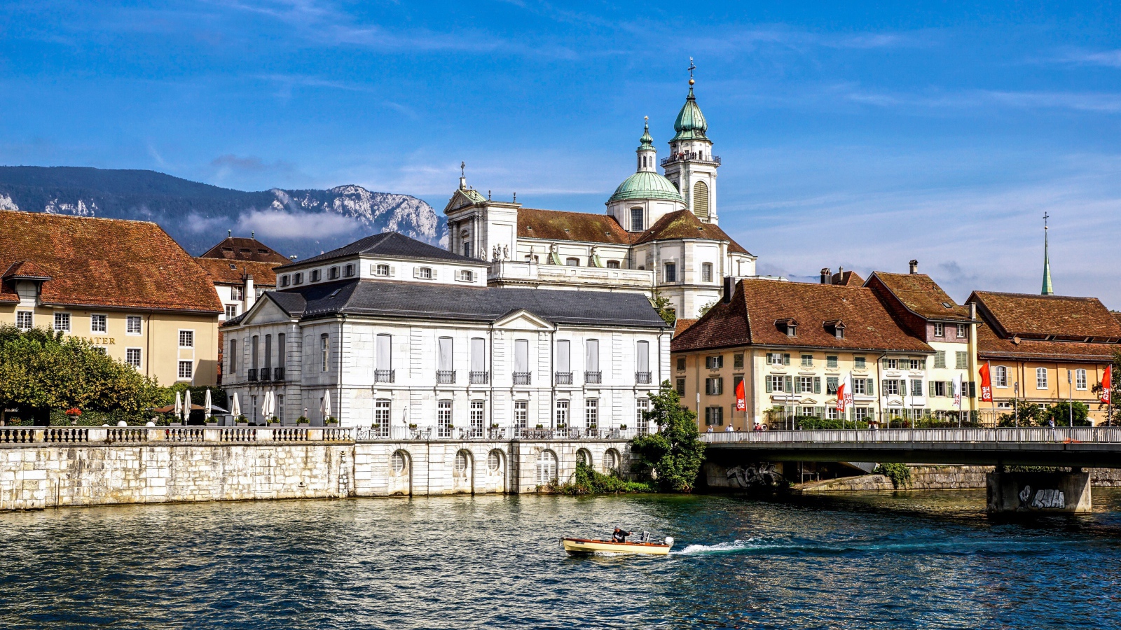 View of the beautiful Solothurn Cathedral, St. Ursus Cathedral, Switzerland