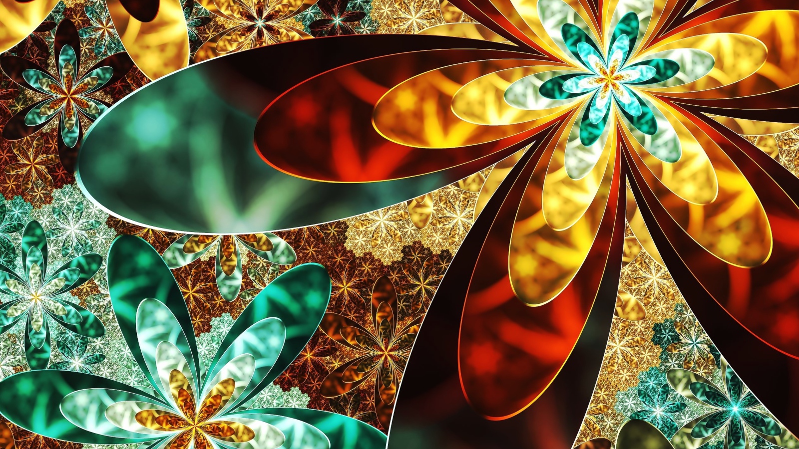 Красивые необычные абстрактные цветы 