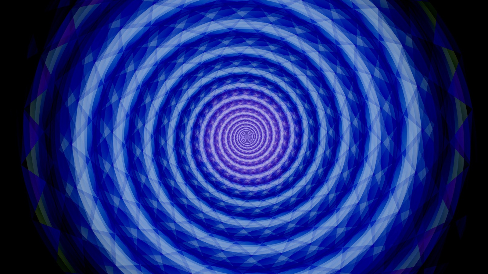 Синяя спираль на черном фоне