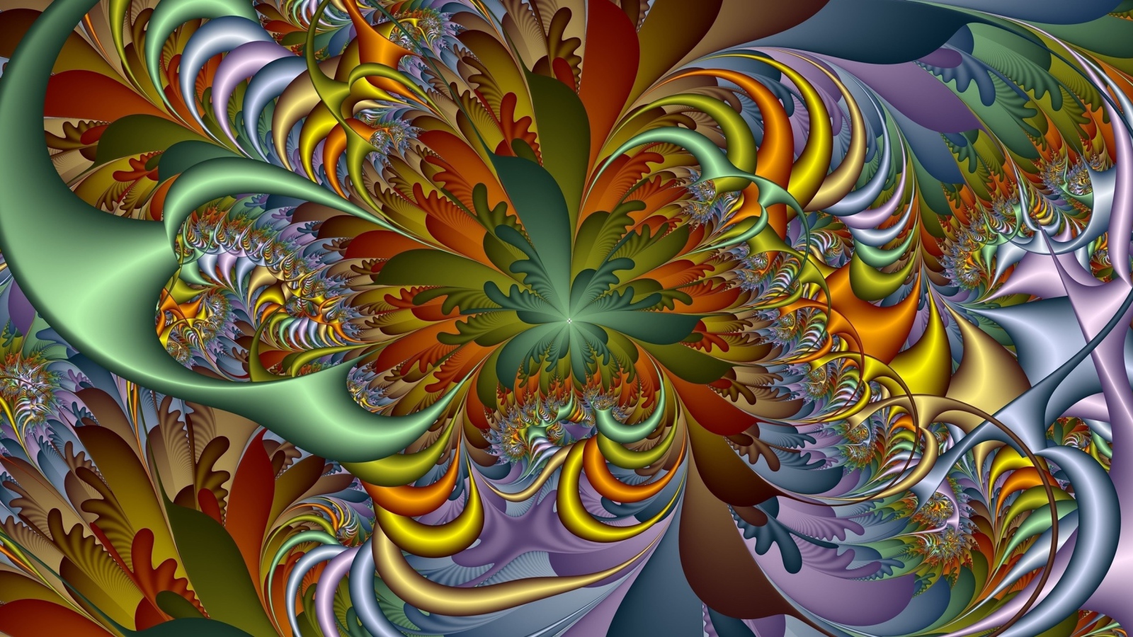 Фрактальный рисунок с необычным узором