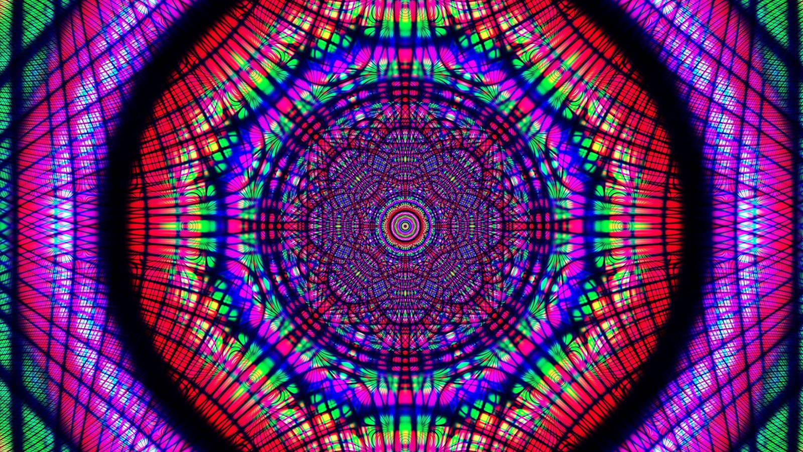 Разноцветный узор калейдоскопа 