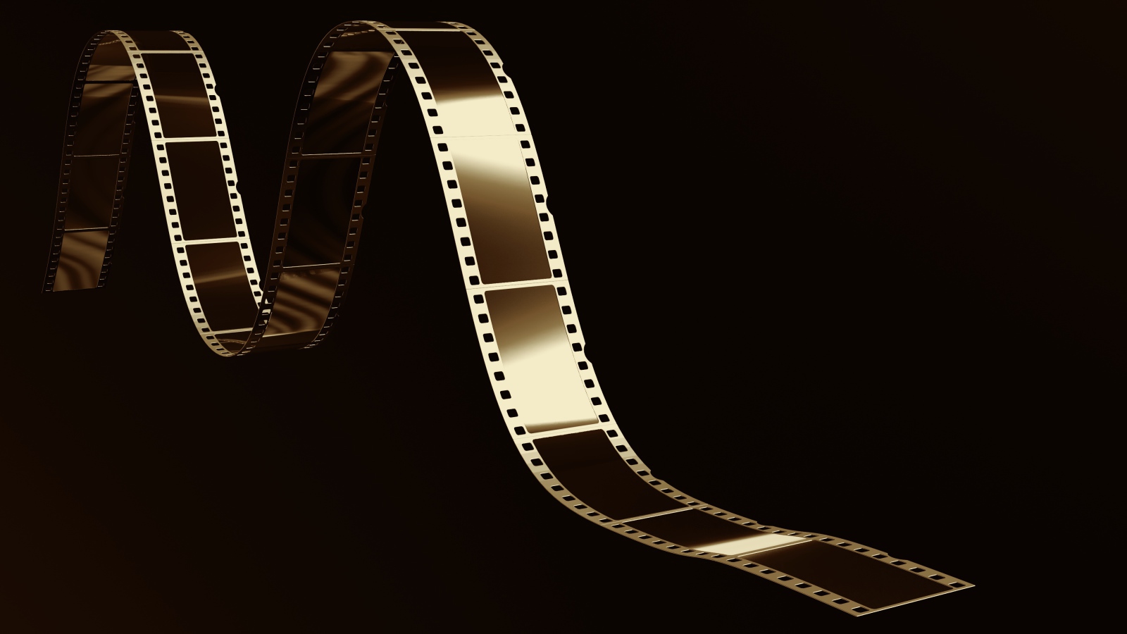 Старая пленка на черном фоне 3д