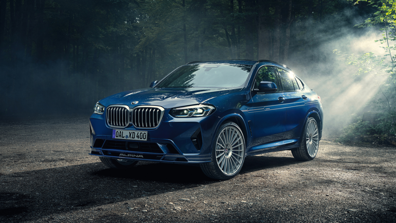 Автомобиль Alpina XD4, 2021 года в лесу