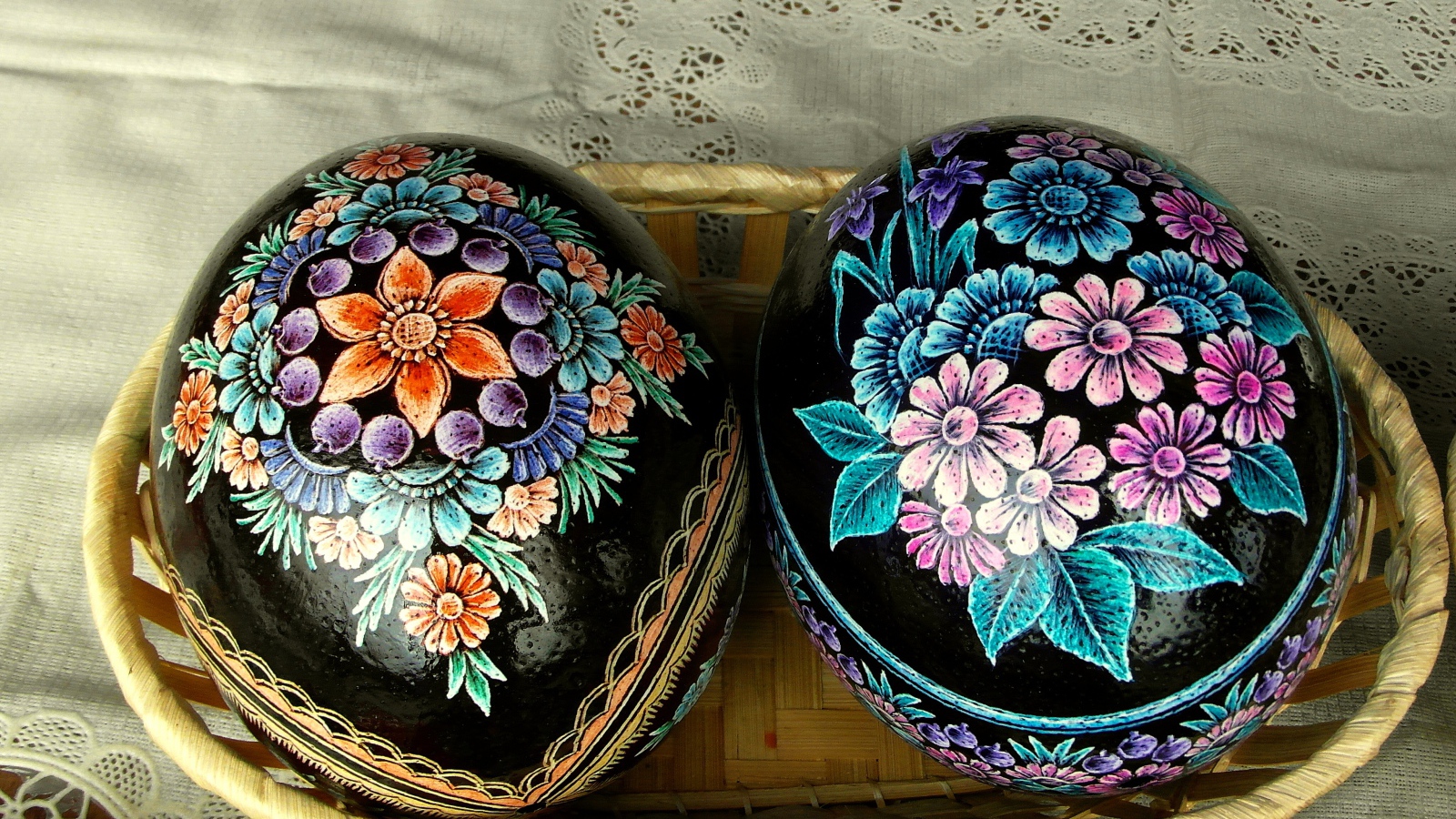 Яйца с красочным цветочным рисунком на Пасху 2021