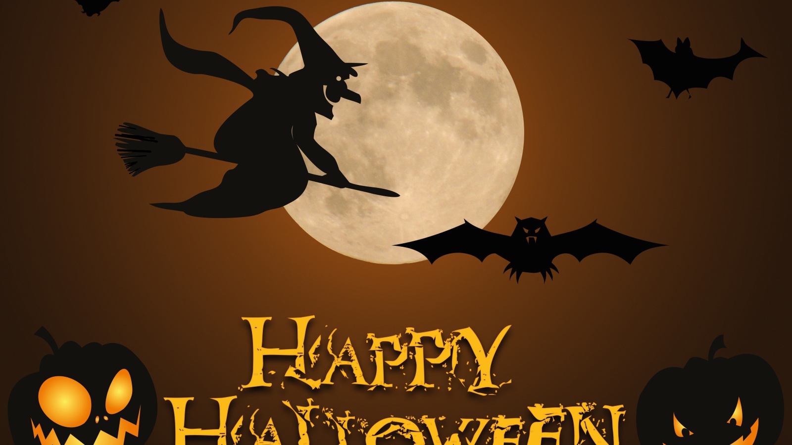 Страшная мистическая  открытка на праздник Хэллоуин