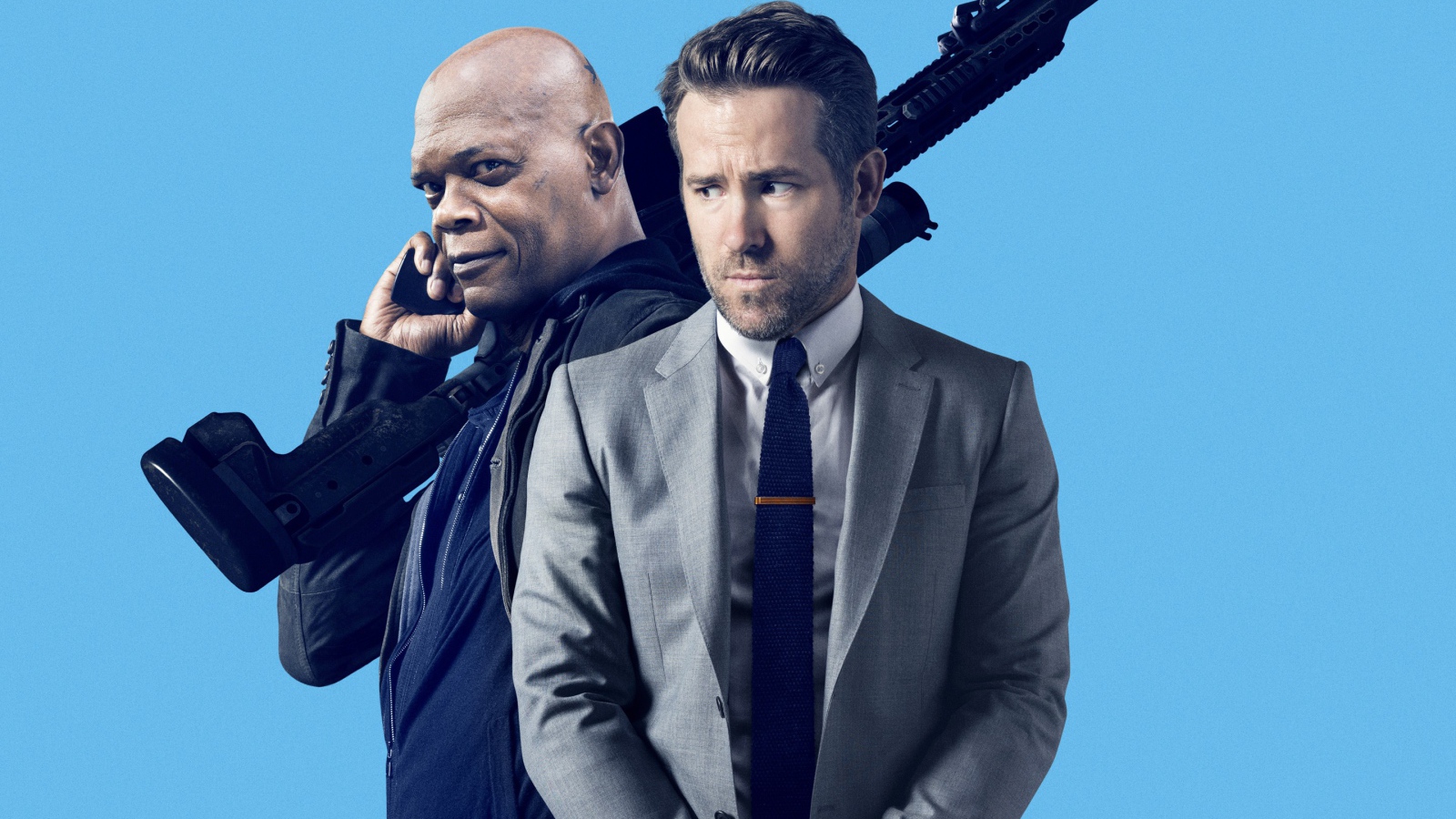 Главные герои фильма Телохранитель жены киллера, 2021