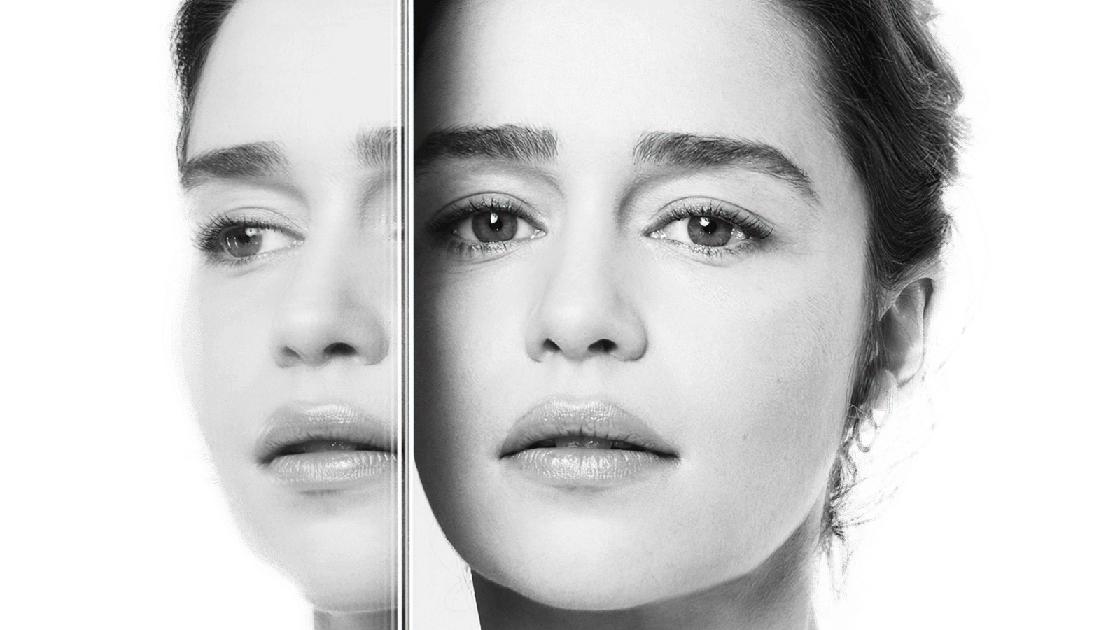 Лицо британской актрисы Эмилии Кларк