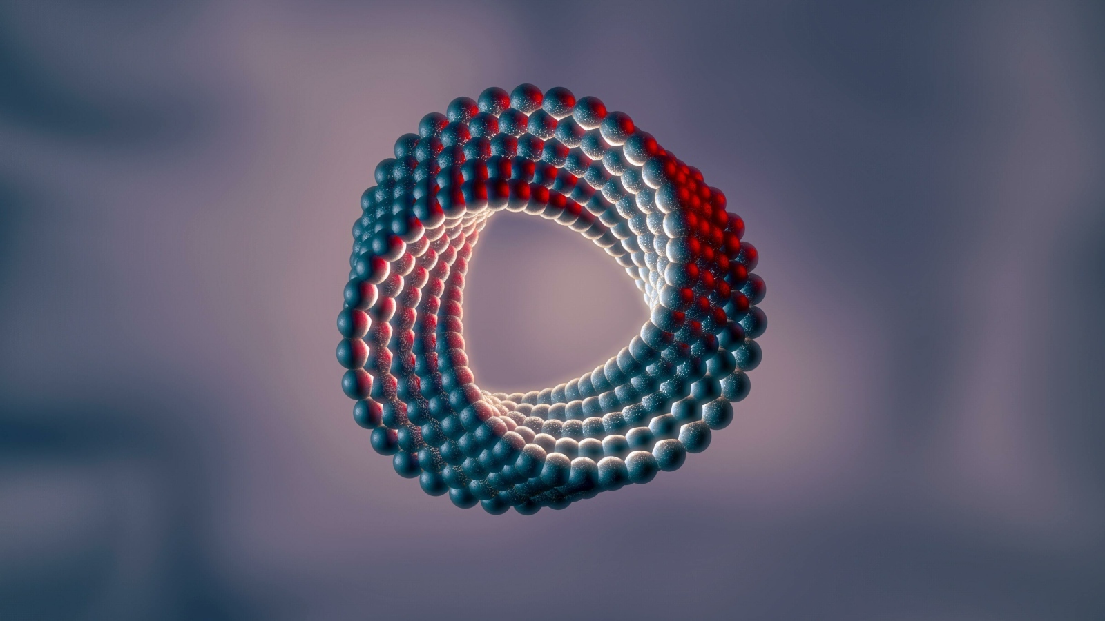 Абстрактная спираль из металлических шаров