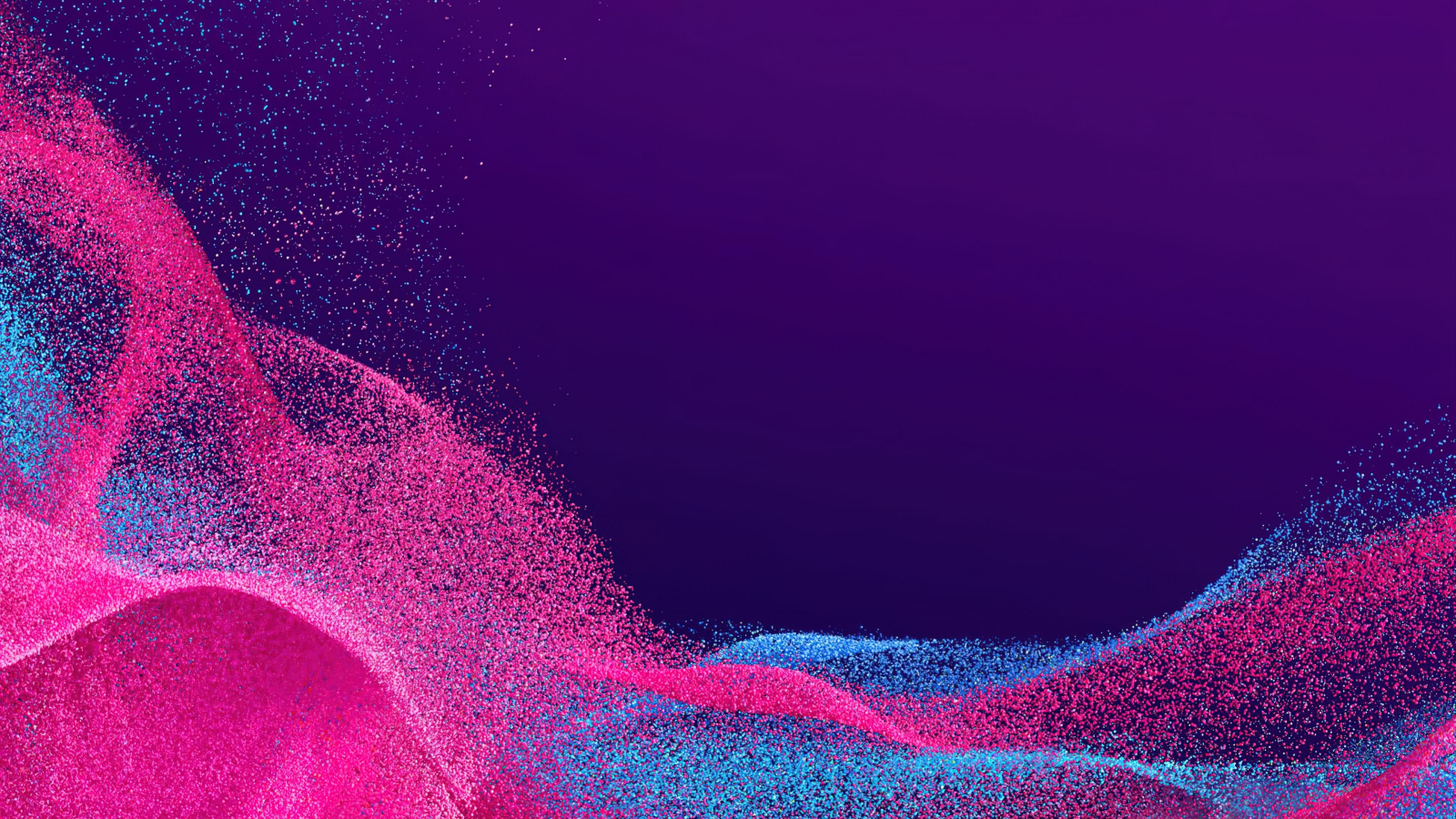 Голубой и розовый песок на фиолетовом фоне