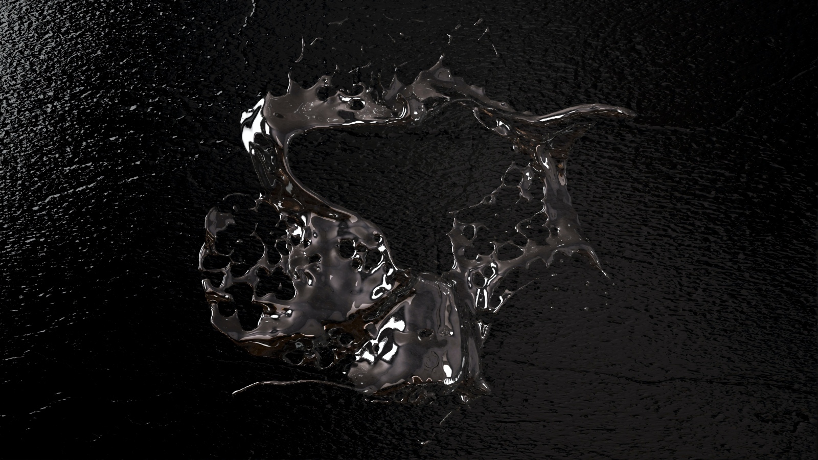 Брызги воды на черном фоне