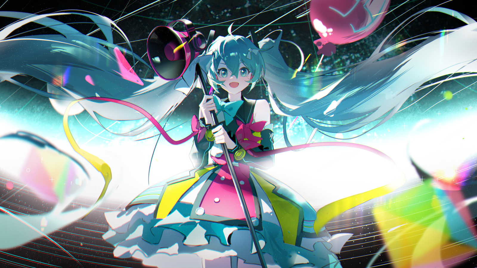 Девушка музыкальный исполнитель аниме Мику Хацунэ