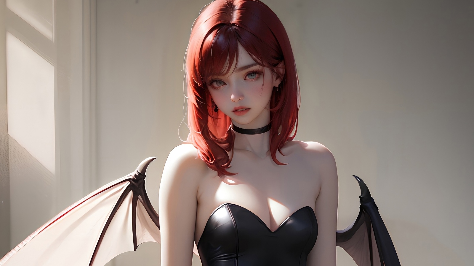 Девушка аниме с крыльями 