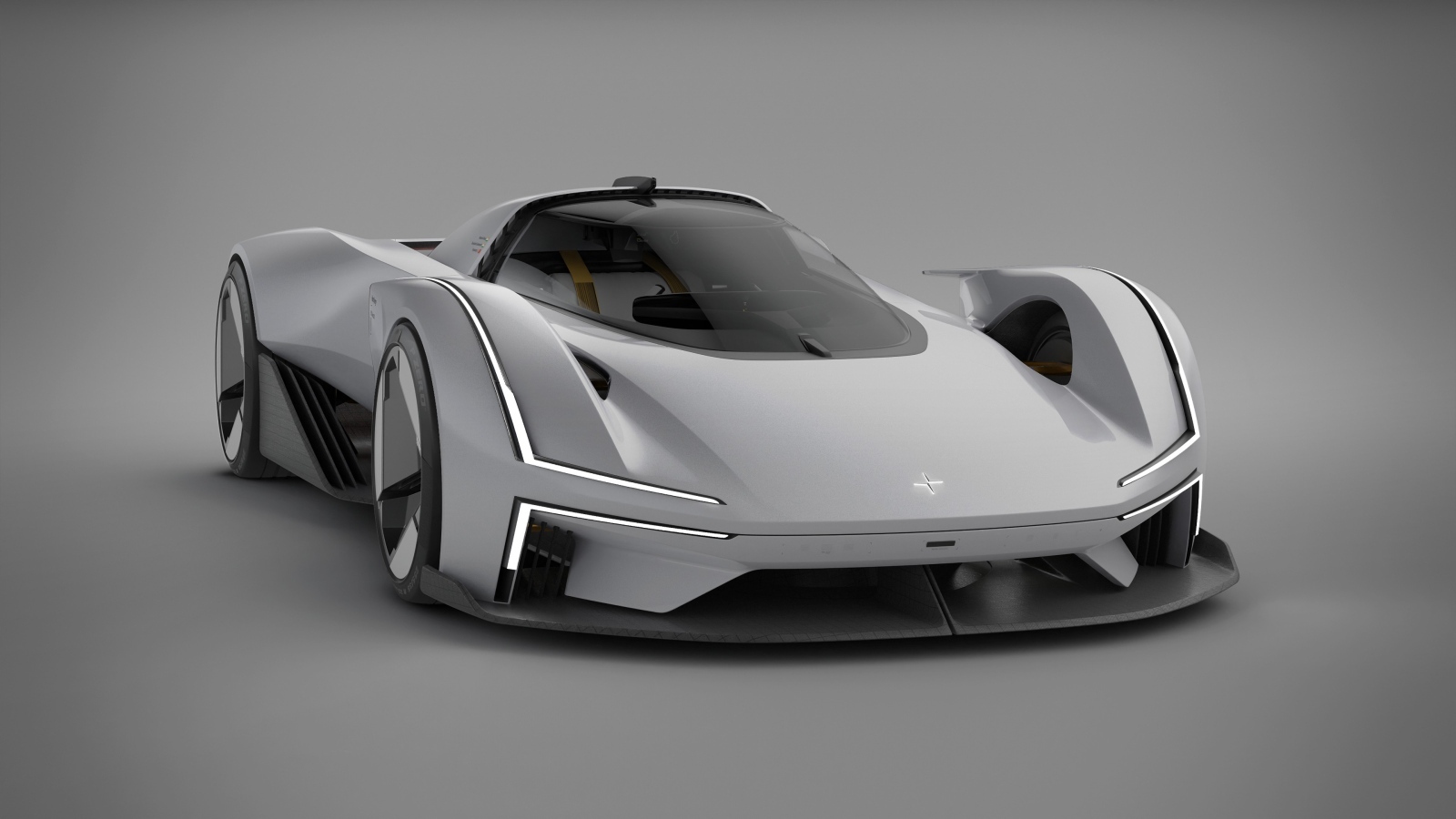 Автомобиль Polestar Synergy 2023 года на сером фоне