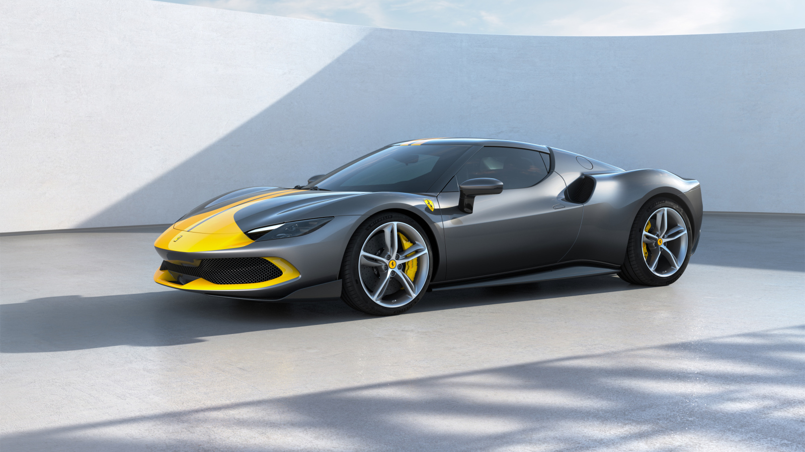 Спортивный быстрый автомобиль Ferrari 296 GTB Assetto Fiorano 2022 года