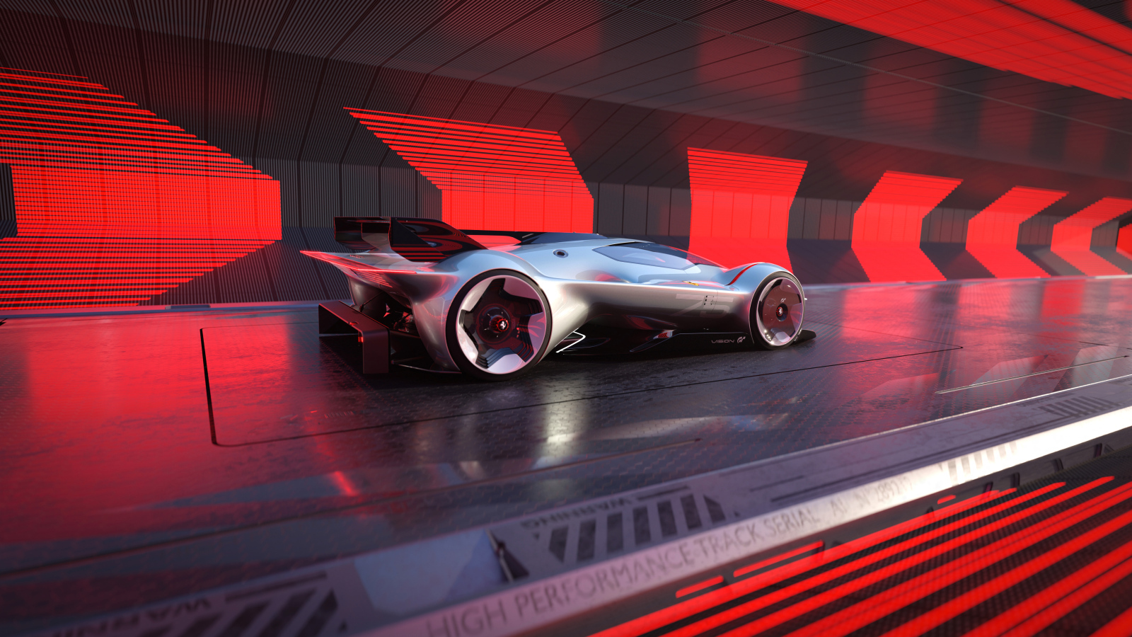 Автомобиль Ferrari Vision Gran Turismo вид сзади
