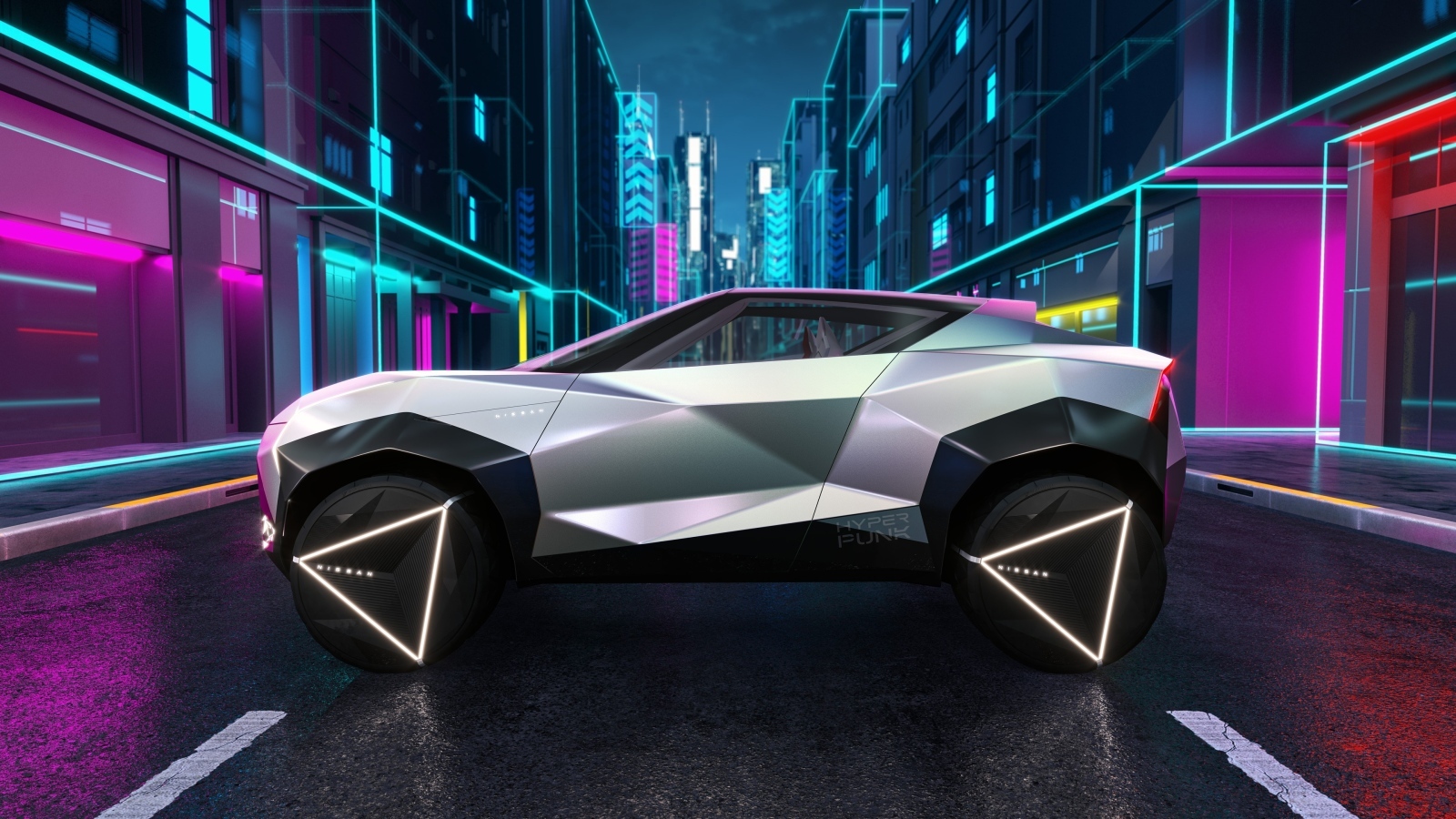 Автомобиль Nissan Hyper Punk вид сбоку
