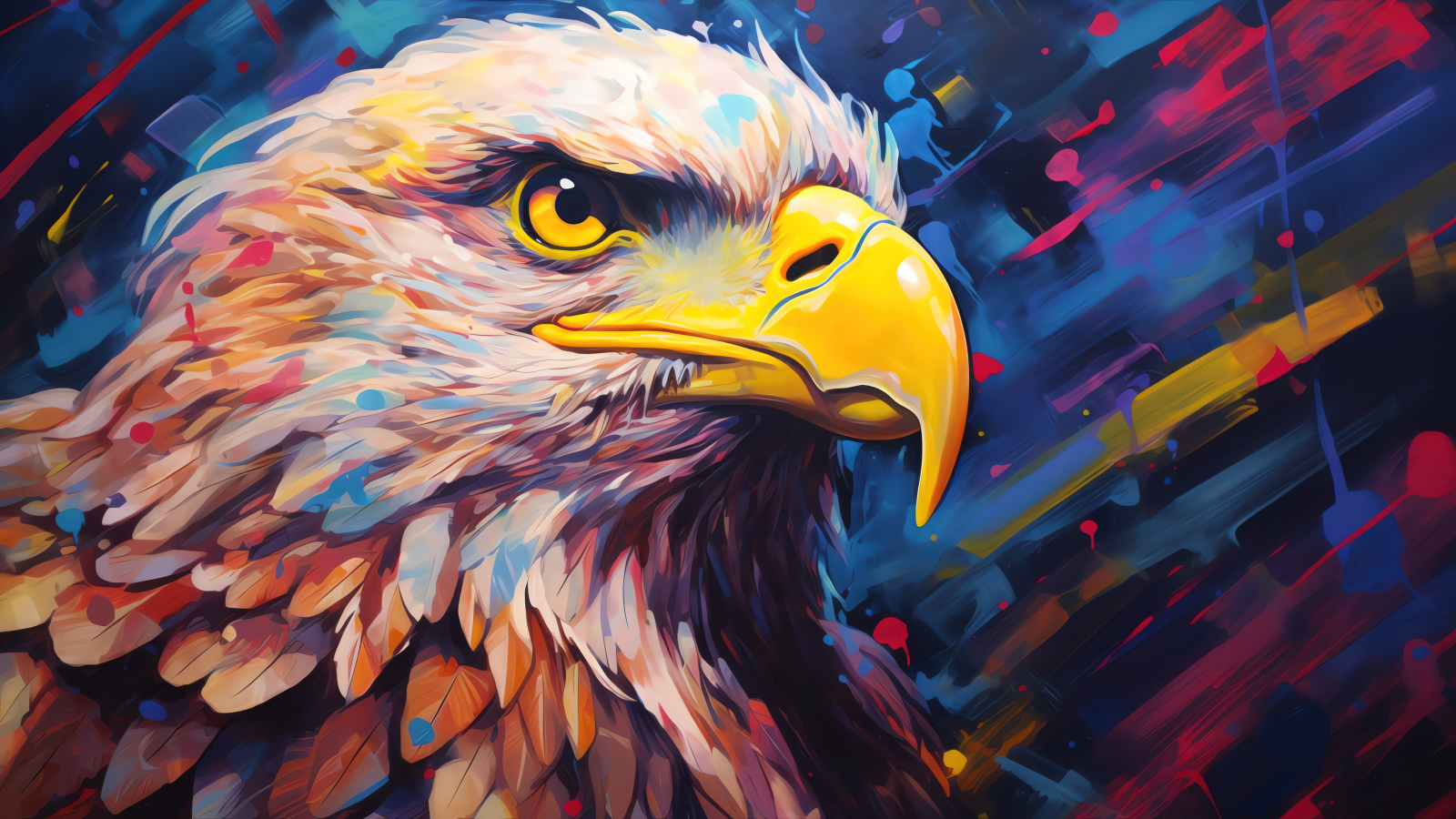 Нарисованный орел крупным планом