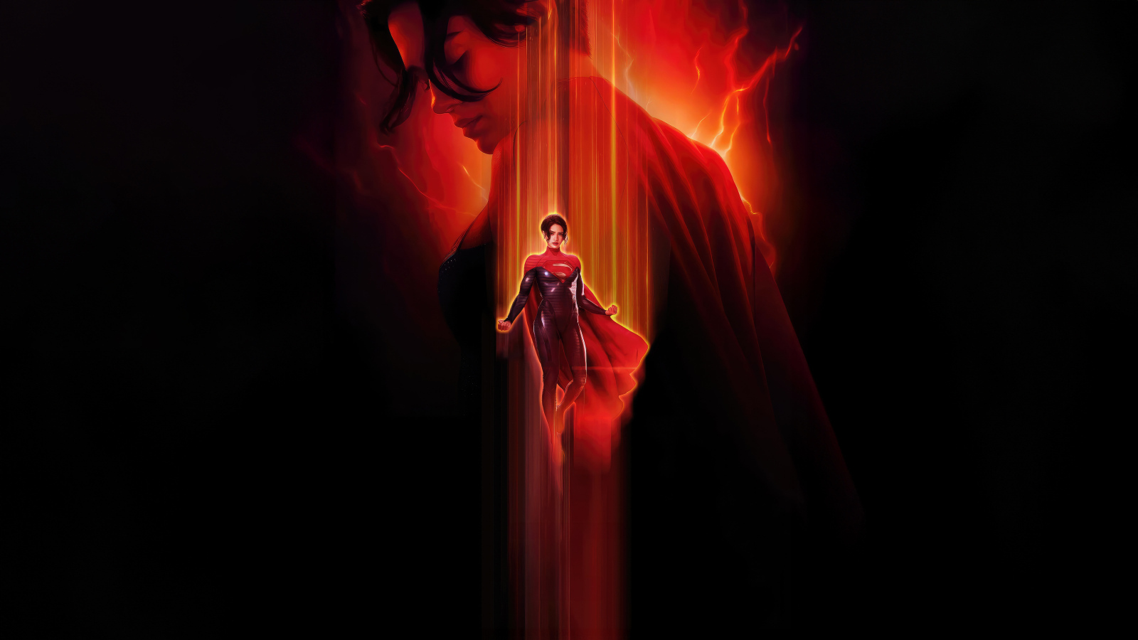 Девушка супергерой в плаще