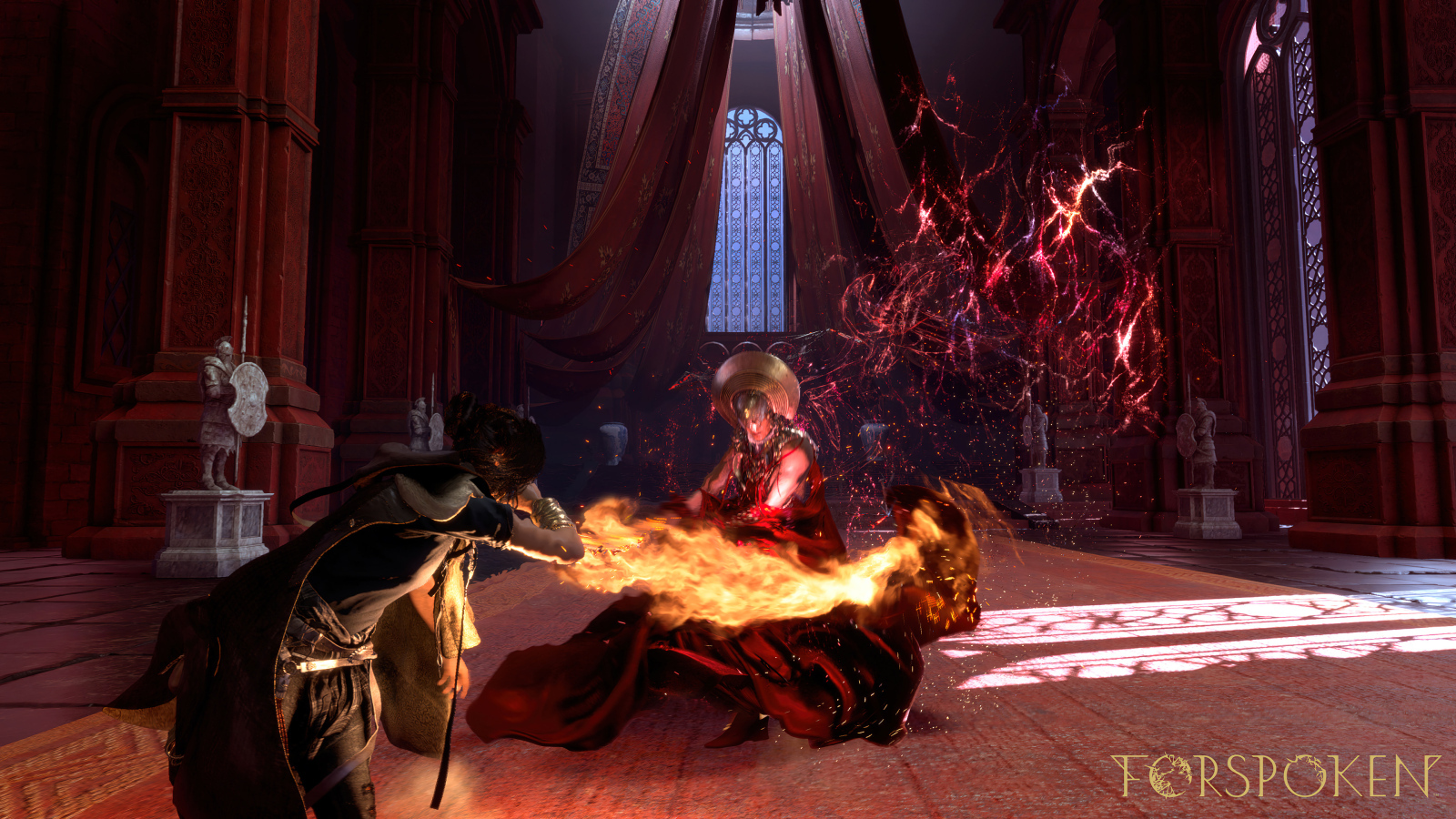 Бой в новой компьютерной игре Forspoken, 2023