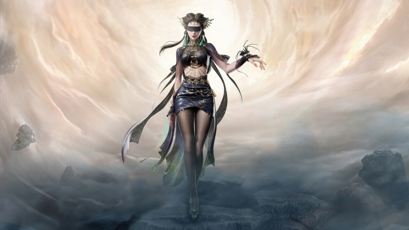 Девушка персонаж компьютерной игры Naraka. Bladepoint