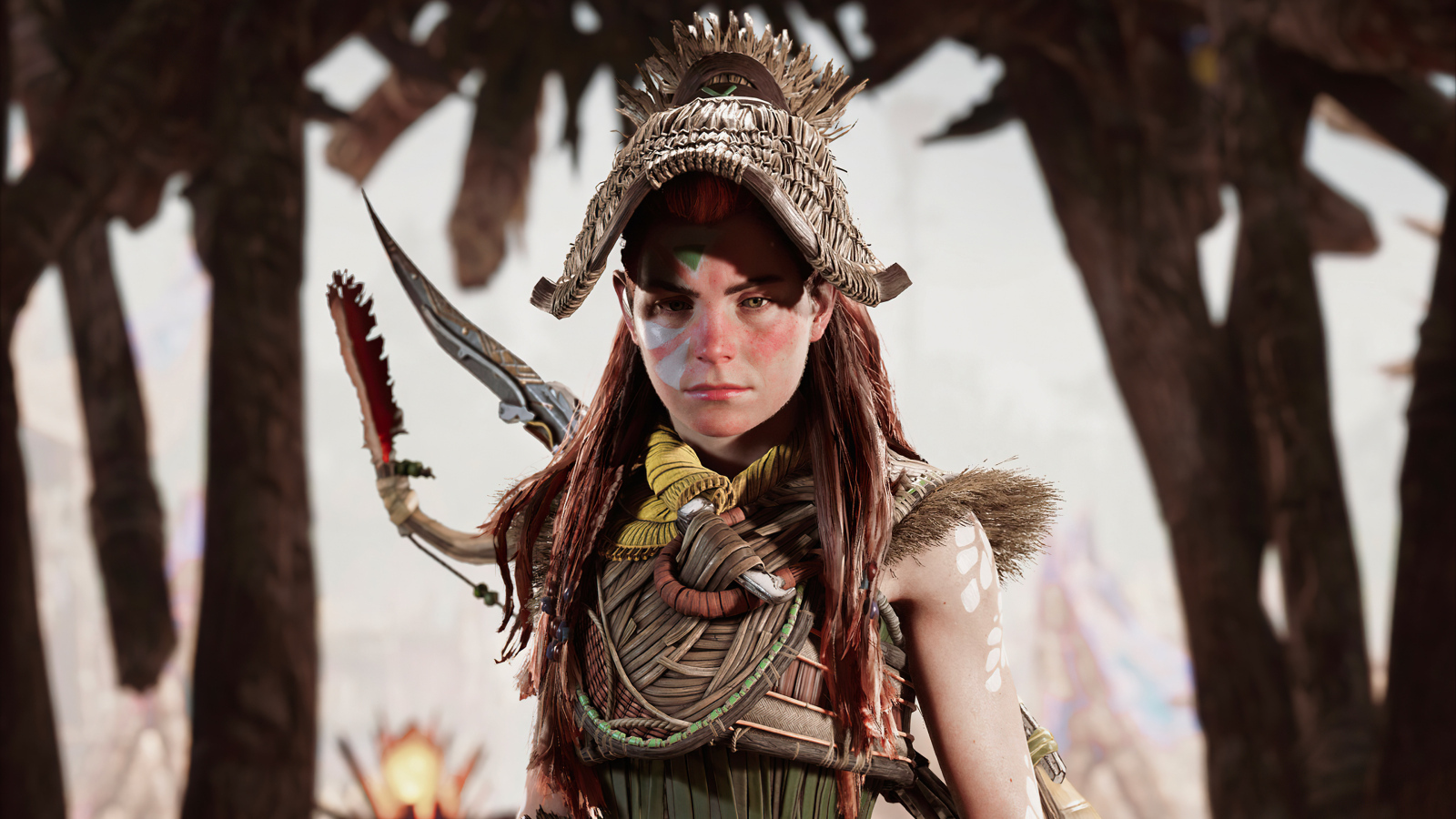 Девушка воин с луком за спиной